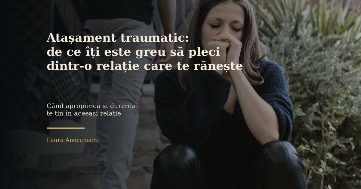 Atașament traumatic, anxietate, relații dureroase, Laura Andrunachi, psiholog București.